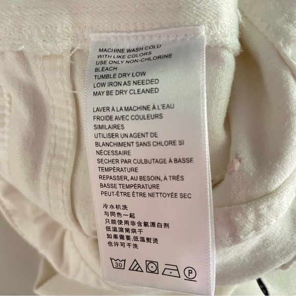 Anthropologie Pilcro & The Letterpress White Denim Overalls Size 27 26732 - Picture 15 of 16